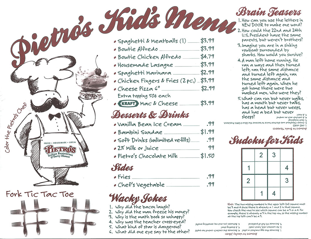 Fun Menu Templates